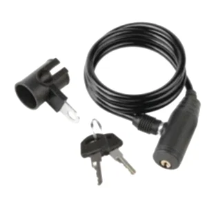 6 C Anahtarlı Spiral Kilit 6x1000 mm - Siyah