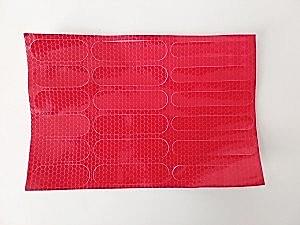 Geotech M5 Scooter Kırmızı Reflektör 18 Adet Sticker Seti