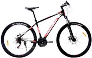 Geotech Mode 27,5 Jant 21 Vites Dağ Bisikleti - Siyah - Kırmızı- Gri