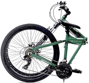 Geotech Fold Up 26D 26 Jant 21 Vites MD Katlanır Dağ Bisikleti - Mat Yeşil