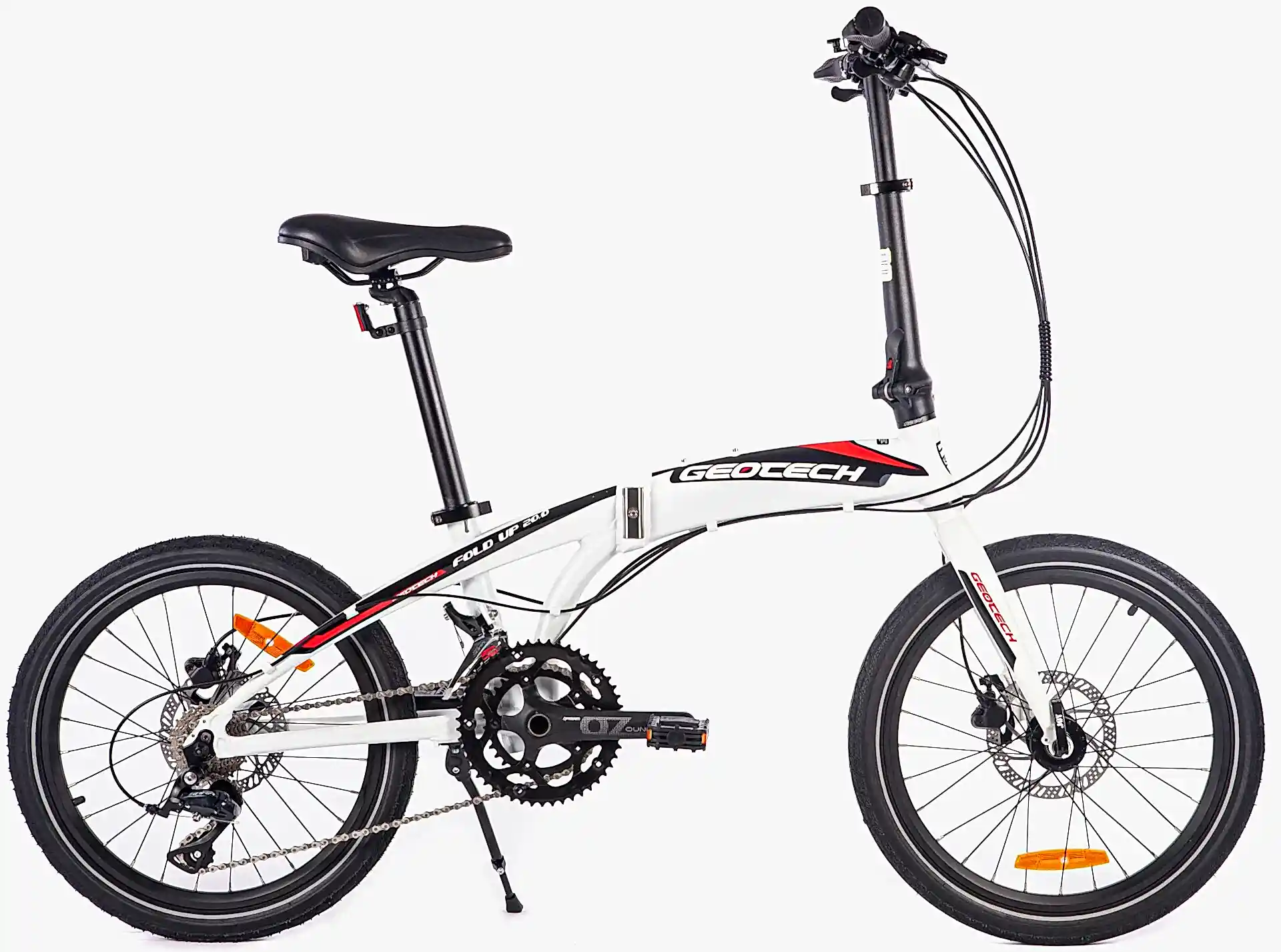 Geotech Fold Up 20.0 20 Jant 18 Vites HD Katlanır Bisiklet - Beyaz Siyah