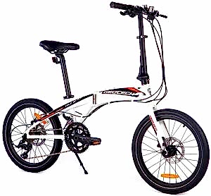 Geotech Fold Up 20.0 20 Jant 18 Vites HD Katlanır Bisiklet - Beyaz Siyah