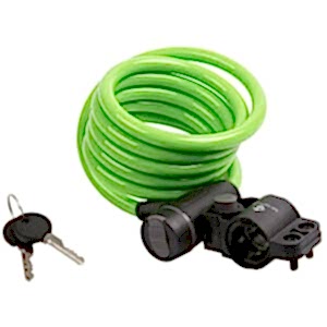 M-Wave S 10.18 Spiral Anahtarlı Kilit 10x1800 mm - Yeşil