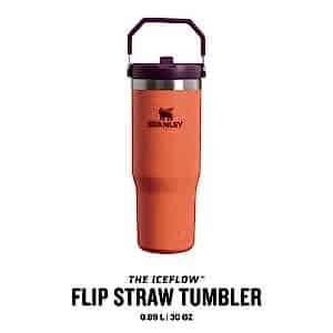 Stanley The IceFlow Flip Straw Pipetli Termos Bardak 0,89 LT - Turuncu