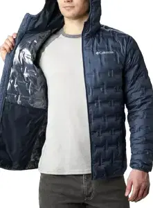 Columbia Delta Ridge Down Hooded Erkek Lacivert Mont