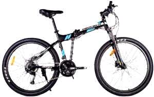 Geotech Fold Up 26D Pro 26 Jant 27 Vites HD Katlanır Dağ Bisikleti - Mat Siyah Mavi 2025