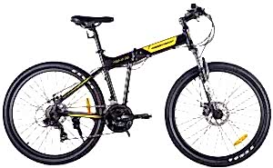 Geotech Fold Up 26D 26 Jant 21 Vites MD Katlanır Dağ Bisikleti - Mat Siyah Sarı