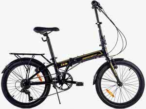 Geotech Fold Up 20.7 20 Jant 7 Vites VB Katlanır Bisiklet - Mat Siyah Sarı