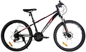 Geotech Hacker 24 Çocuk Dağ Bisikleti - Siyah - Kırmızı 2025