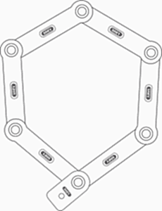 Abus uGrip BORDO 5700K/100 Anahtarlı Kilit - Siyah