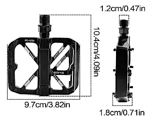 Forte GT XBYC 1819 Bengguo Bisiklet Alüminyum Pedal Siyah