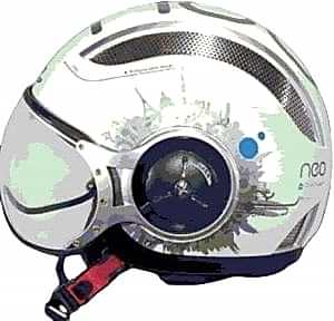 Zeus Zs 218 Motosiklet Kaskı - Beyaz/Mavi SS2