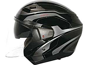 Zeus ZS 611A Motosiklet Kaskı - Siyah/Gümüş
