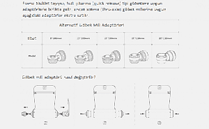 Bisico Fovno Vakumlu Bisiklet Taşıyıcı İçin Aks Adaptörü