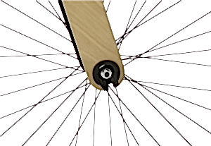 Sandwichbikes Small Almond Blossom Wooden Fork Özel Ahşap Bisiklet