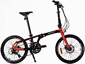 Geotech Fold Up 20.3 20 Jant 18 Vites HD Katlanır Bisiklet - Siyah Kırmızı