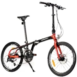 Geotech Fold Up 20.3 20 Jant 18 Vites HD Katlanır Bisiklet - Siyah Kırmızı