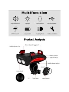 XBYC 6139 Ön Işık Korna Telefon Tutucu Powerbank