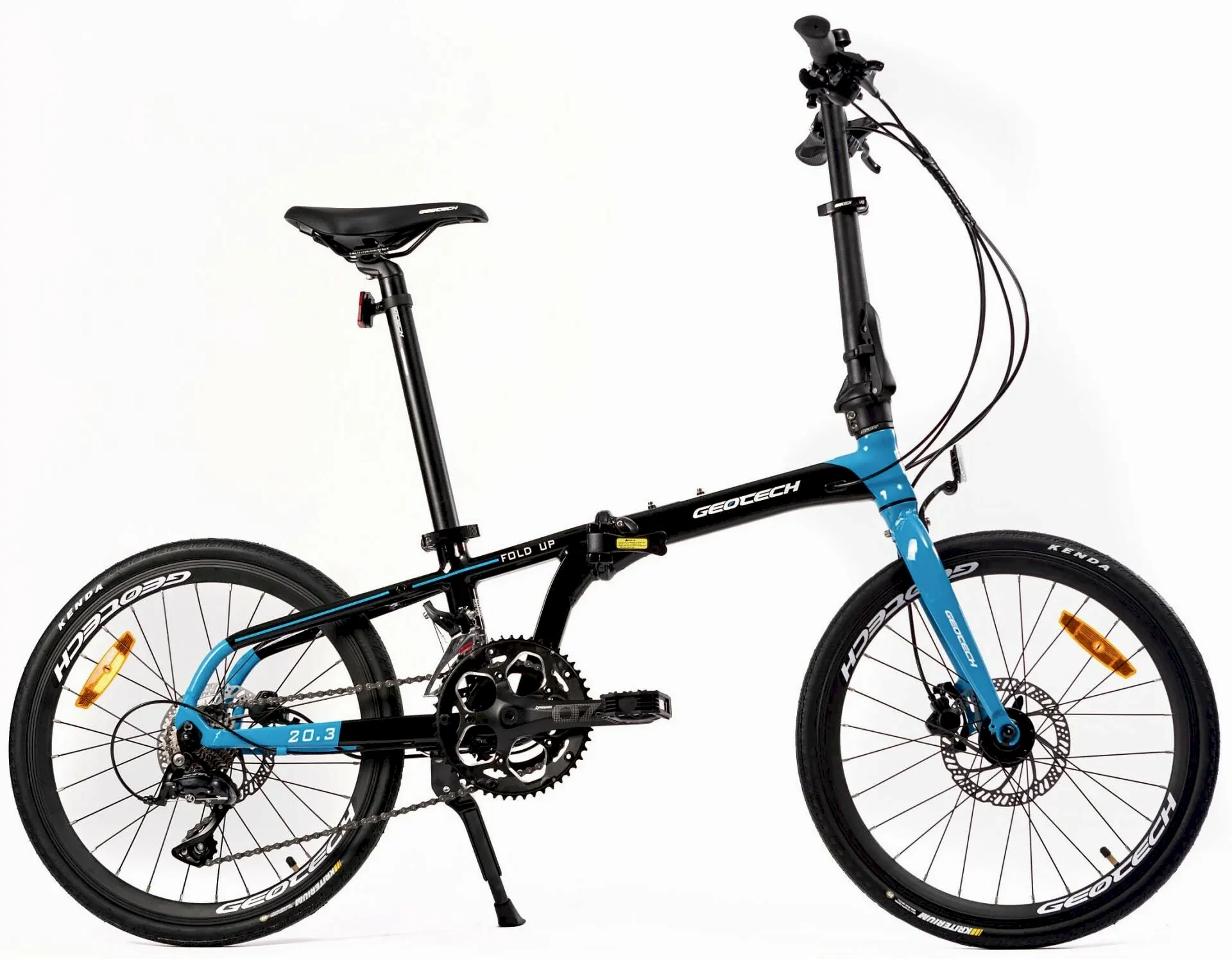 Geotech Fold Up 20.3 20 Jant 18 Vites HD Katlanır Bisiklet - Siyah Mavi