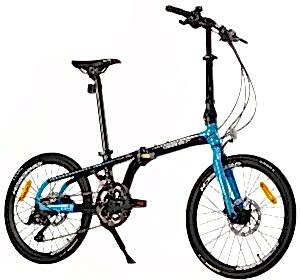 Geotech Fold Up 20.3 20 Jant 18 Vites HD Katlanır Bisiklet - Siyah Mavi