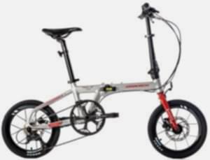 Geotech Fold Up 16D 16 Jant 9 Vites HD Katlanır Bisiklet - Gümüş Kırmızı