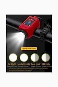 XBYC 6128 Usb Şarjlı Bisiklet Işıklı Korna Siyah