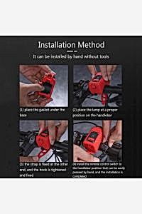 XBYC 6128 Usb Şarjlı Bisiklet Işıklı Korna Kırmızı