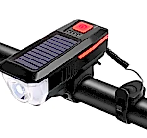 XBYC 6144 350 Lümen Ön Işık Korna USB Solar Şarjlı