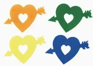 XBYC 3004 B Renkli Jant Süsü Kalpli Büyük