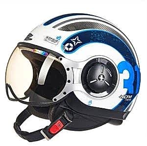 Zeus Zs 218 Motosiklet Kaskı - Beyaz/Mavi SS1